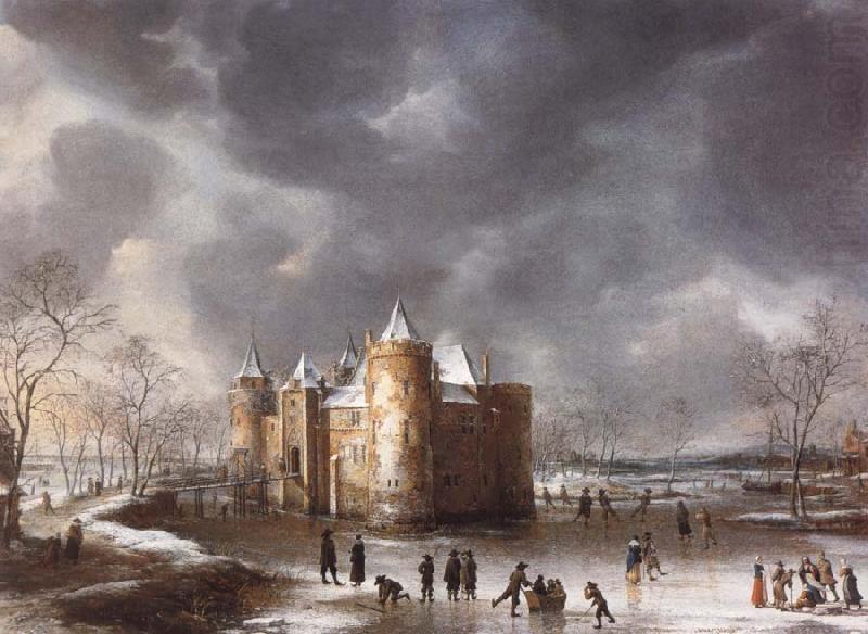 Jan Abrahamsz. Beerstraten The Castle of Muiden in Winter china oil painting image